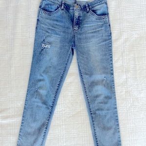 Democracy Ab solution® High Rise Light Blue Vintage Denim Skinny Jeans | Size 6